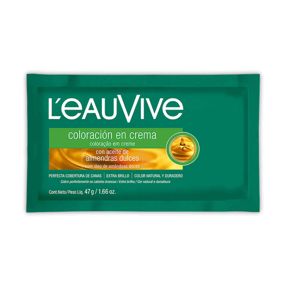 Coloración en crema #La coloración en crema L’eau Vive proporciona una máxima cobertura de canas.  Su formulación en crema permite una aplicación homogénea y pareja en todo el cabello.